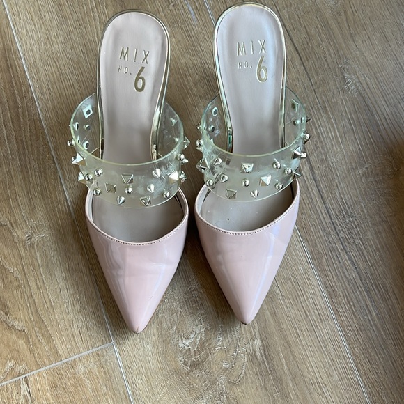 Mix No. 6 Nude Studded Heels - Picture 3 of 10